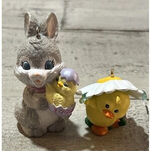 Hallmark 94 First Hello & 95 May‎ Flower From Keepsake Ornament Collectors Club